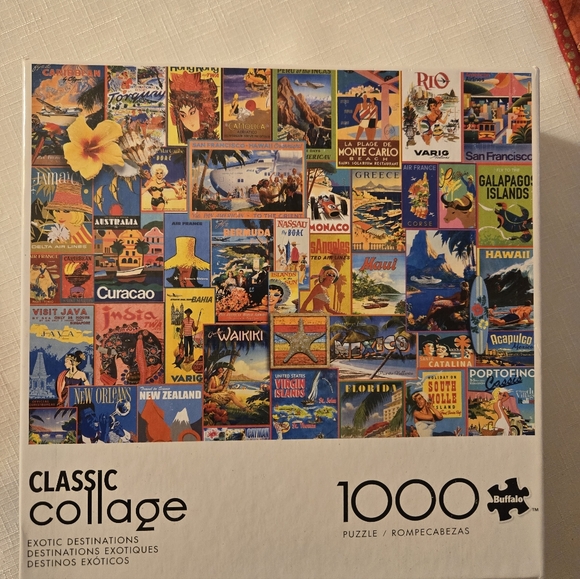 Buffalo Games Other - Buffalo Games Classic Collage Exotic Destinations 1000 Piece Puzzle